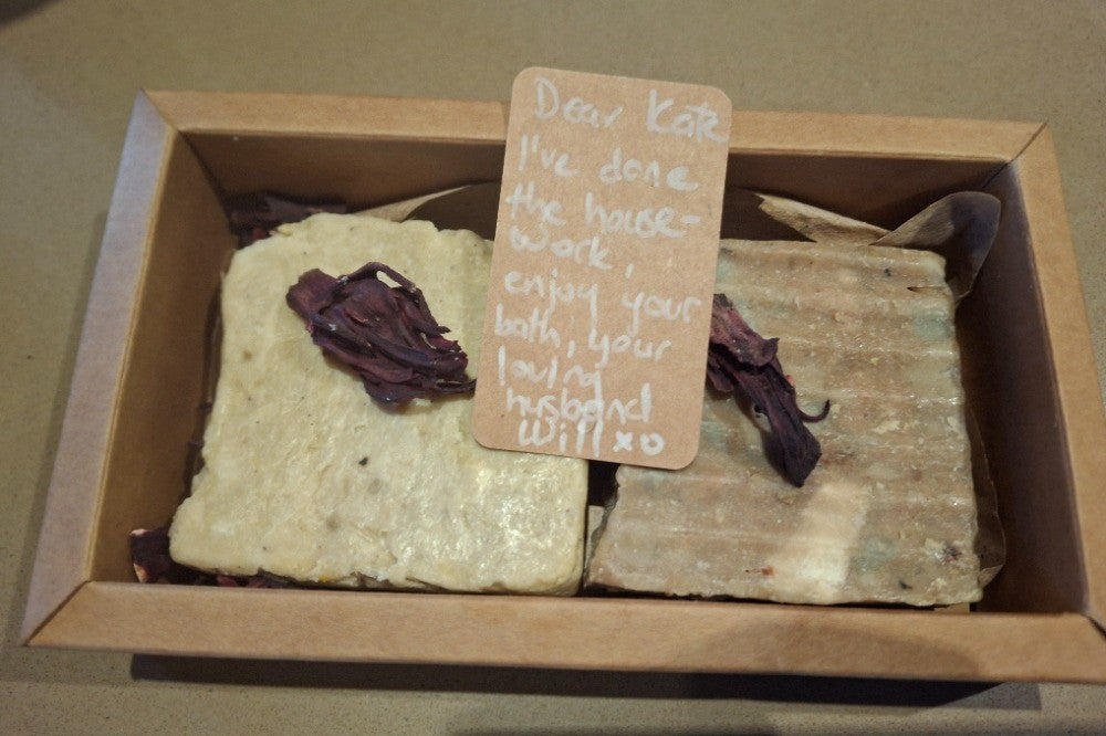Gift Set 2 bars of soap - Natural artisanal soaps with personal touch